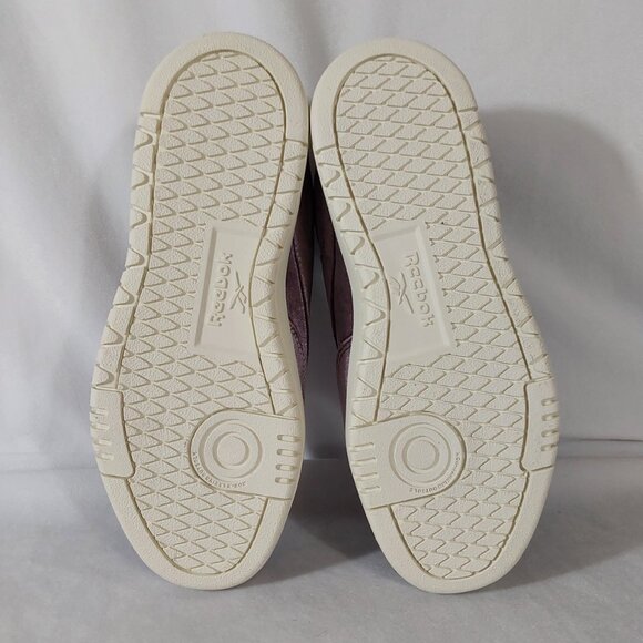 NWT! Reebok Club C Double Zip Purple Velvet Platform Sneakers - 8 - Picture 9 of 10